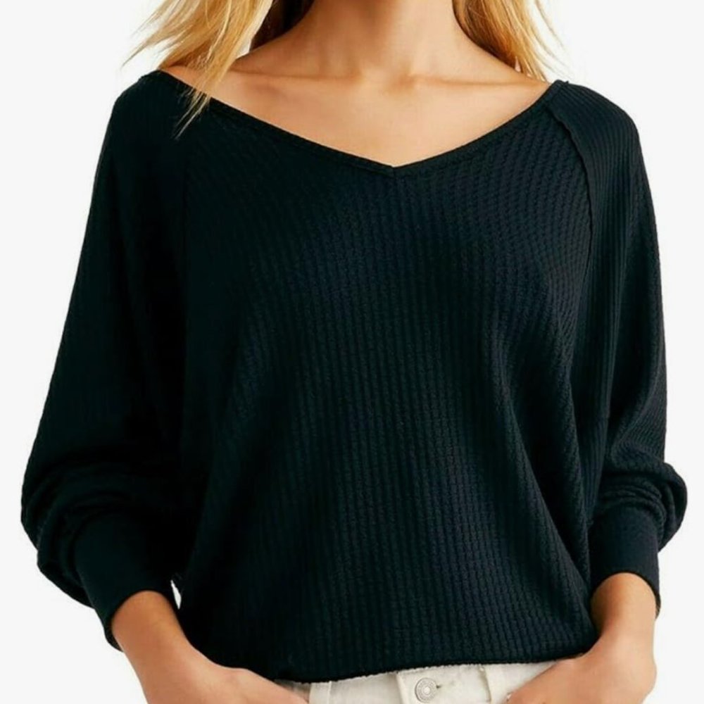 Free People Santa Clara Thermal in Black (Size M)